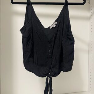 Wishlist Black Camisole with Tie-Front